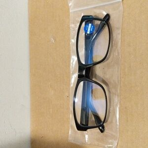Black gloss magnifying reading glasses +1.00 blue light filter 1X 🆕
